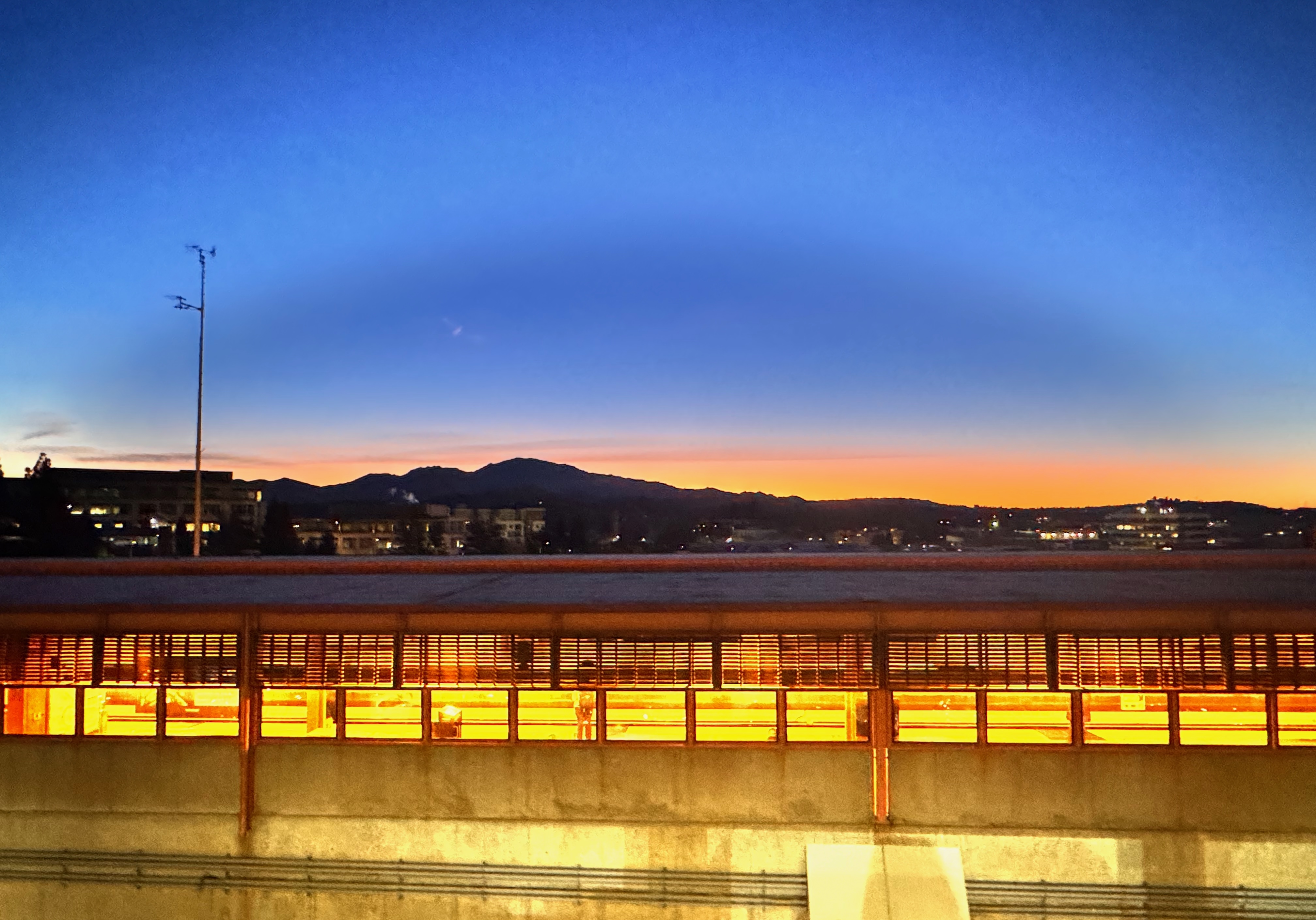 Walnut Creek BART station and Mt. Diablo